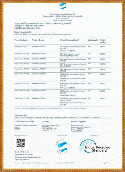 Tvornica kemijskih vlakana Jiaxing Fuda