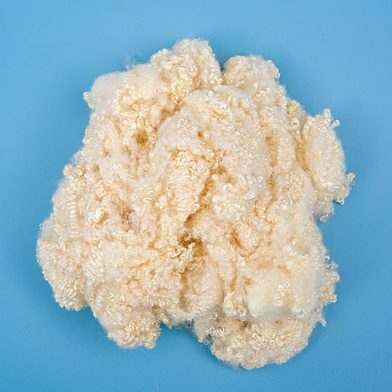 Svijetlo žuta šuplja silikonska konjugirana poliesterska spajana vlakna 3D×32 mm